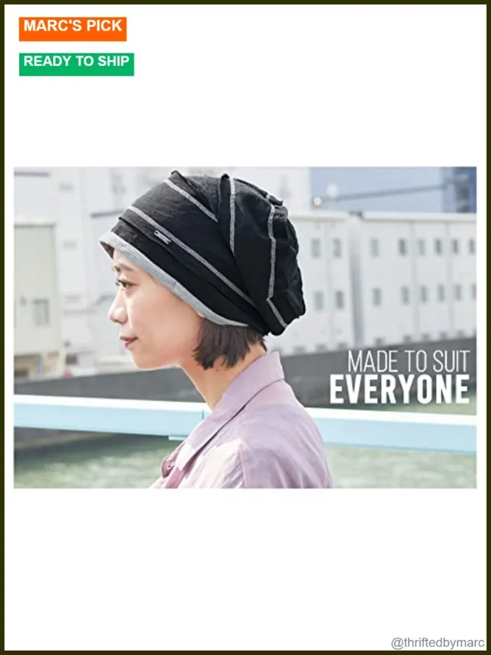Slouchy Cotton Knit Beanie Hat - Men's Lightweight Summer Skull Cap